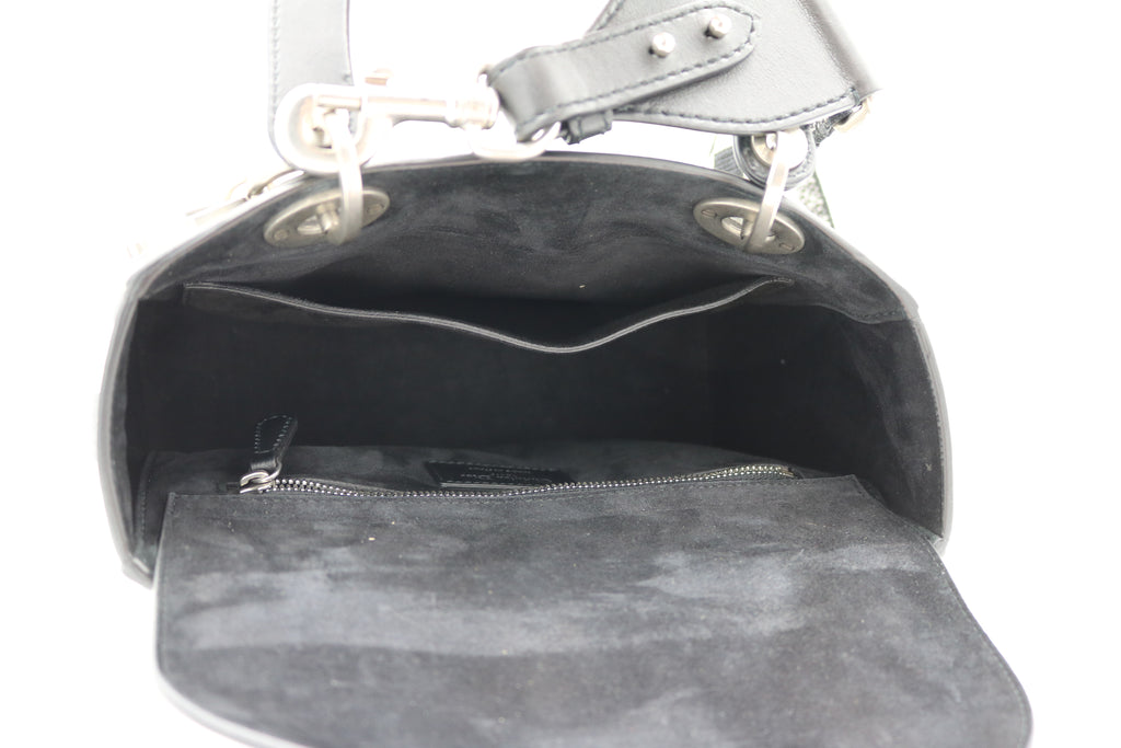 Christian Dior Calfskin Checkered Medium Lady Dior Handbag