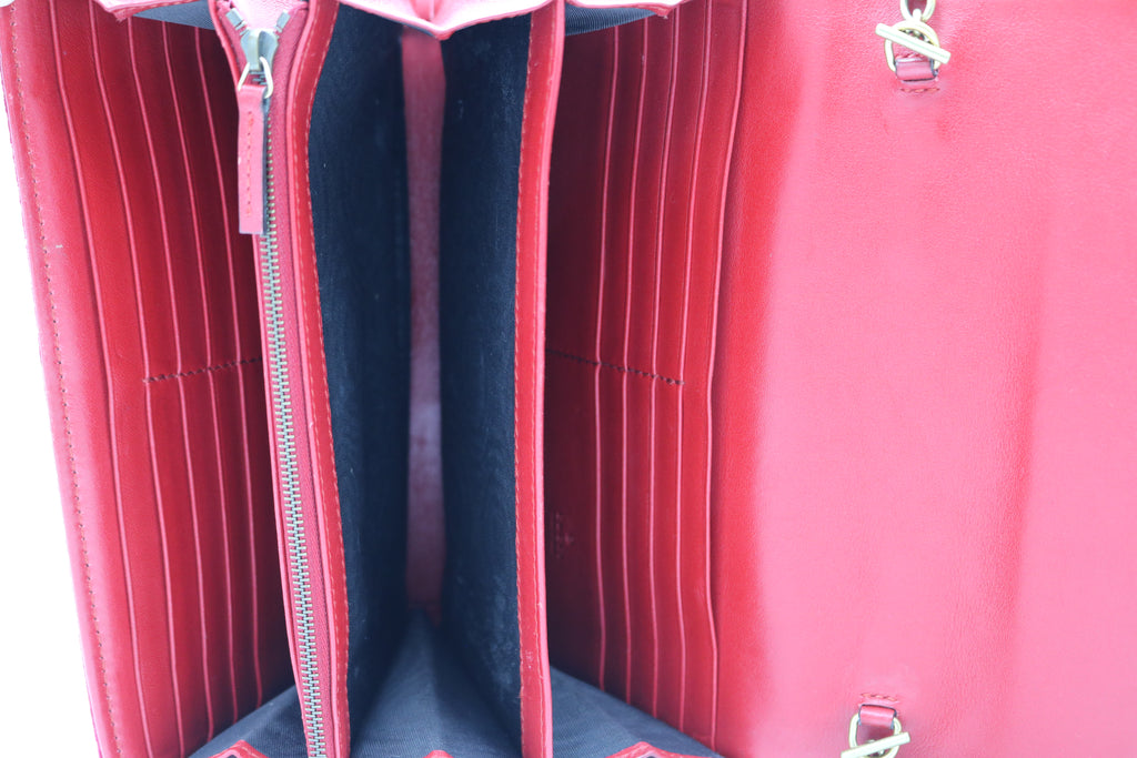 Gucci GG Marmont Wallet on Chain (WOC)- Hibiscus Red Velvet