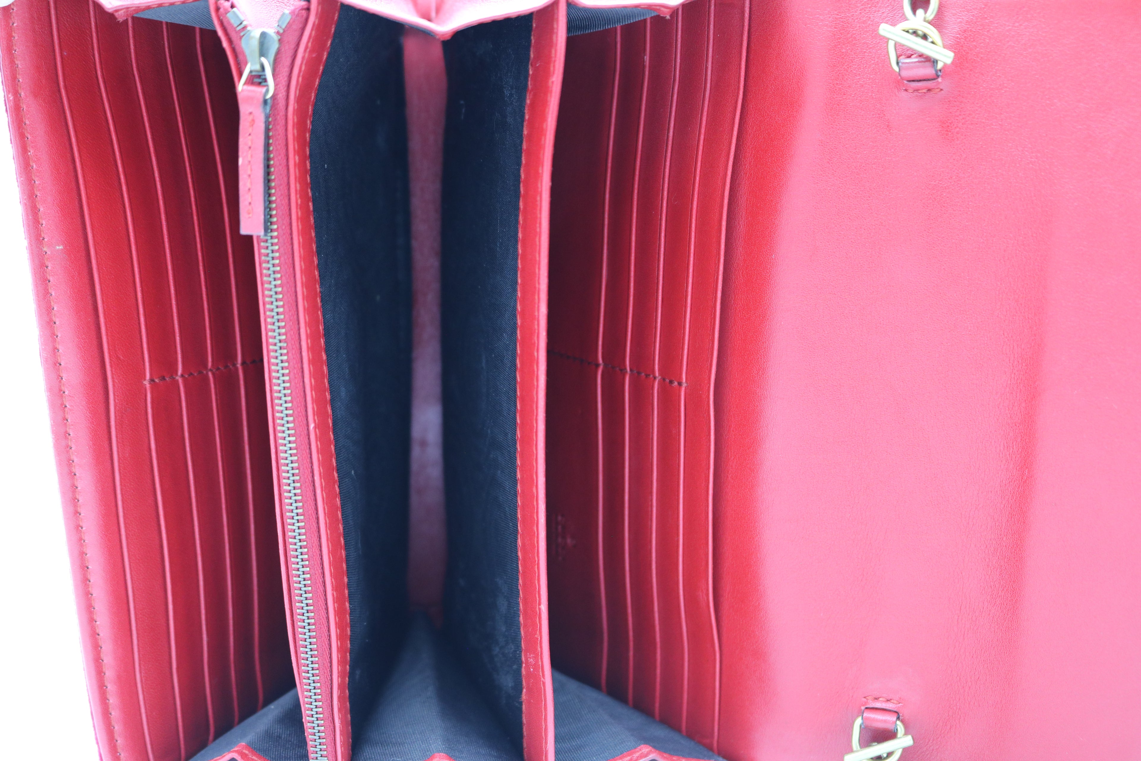 Gucci GG Marmont Wallet on Chain (WOC)- Hibiscus Red Velvet
