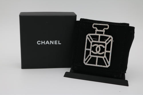 Chanel Strass CC Perfume Bottle Brooch