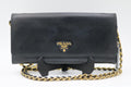 Prada Wallet on Chain - Black Saffiano leather