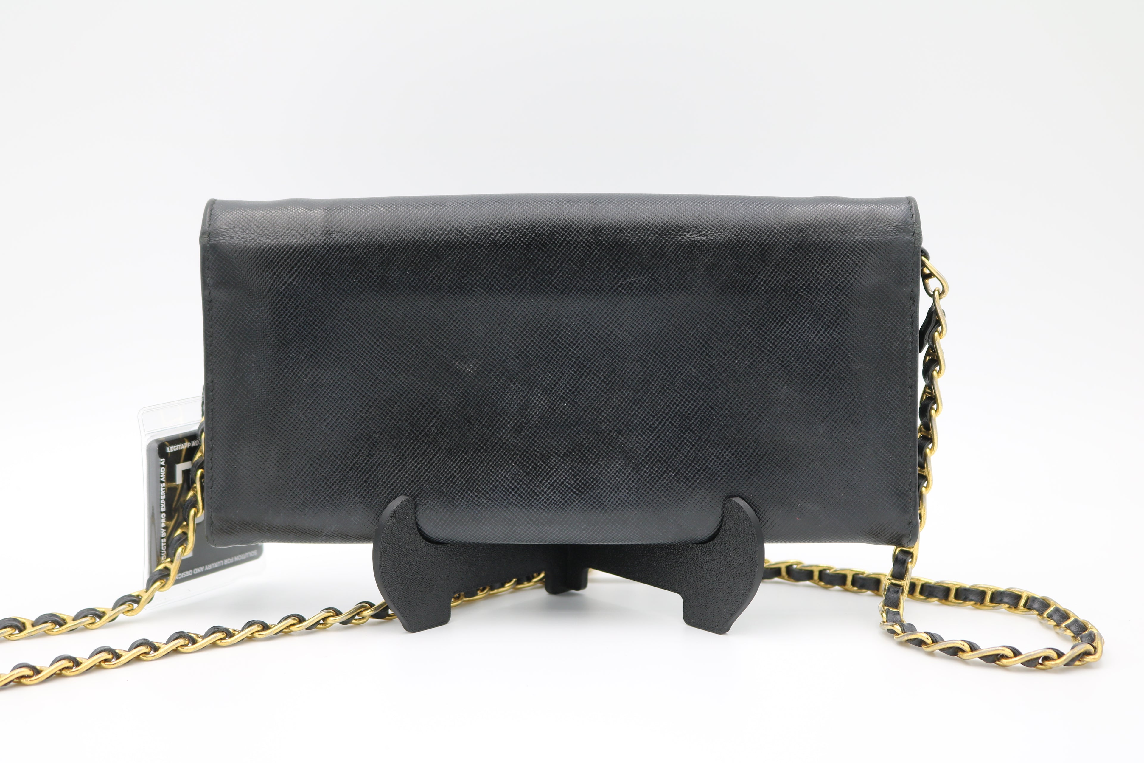 Prada Wallet on Chain - Black Saffiano leather