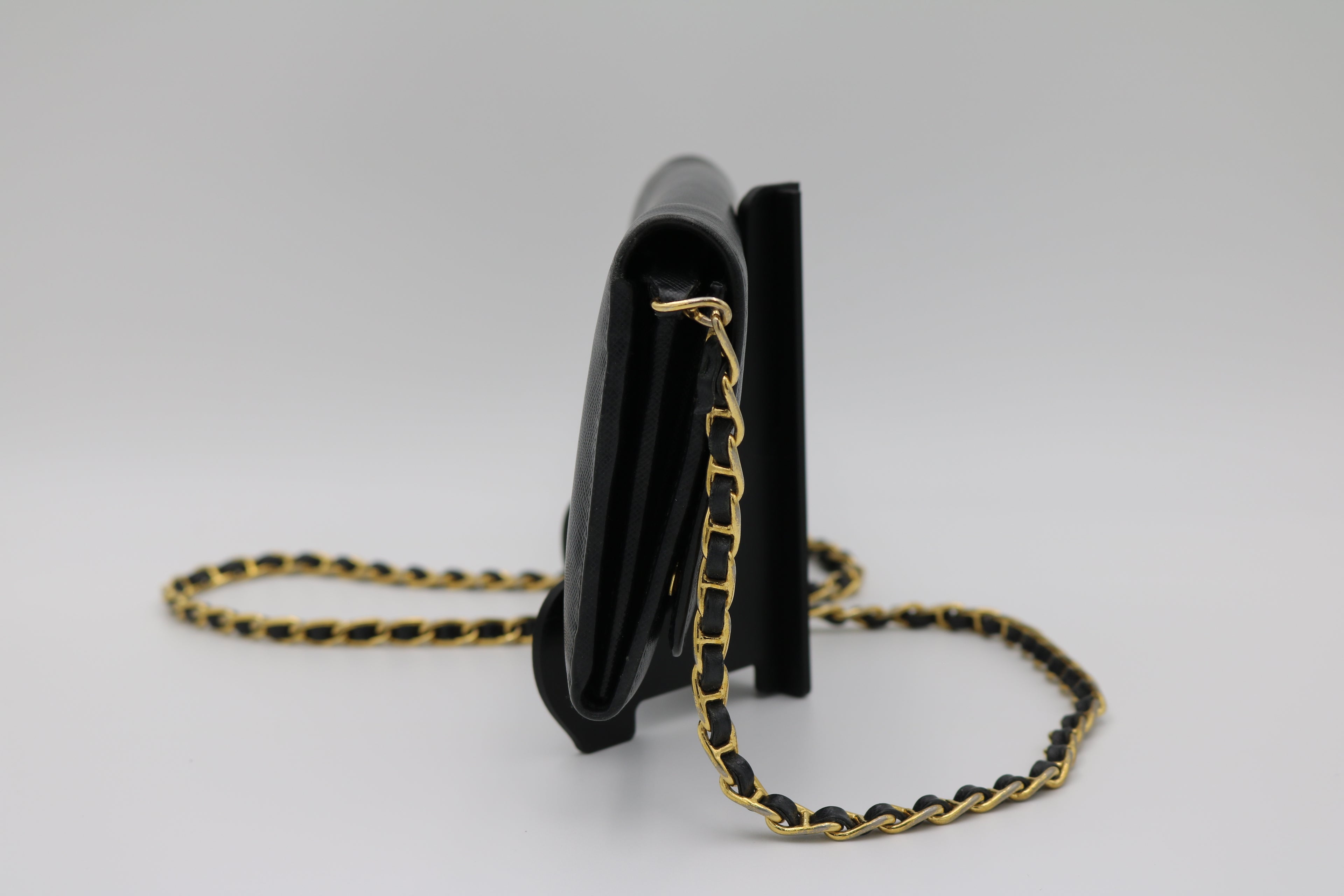 Prada Wallet on Chain - Black Saffiano leather