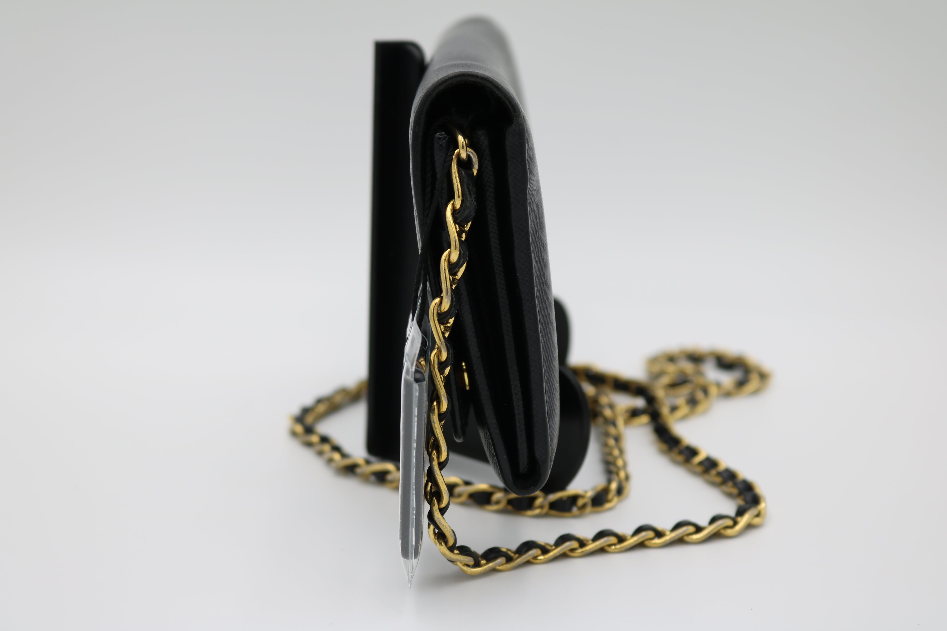 Prada Wallet on Chain - Black Saffiano leather