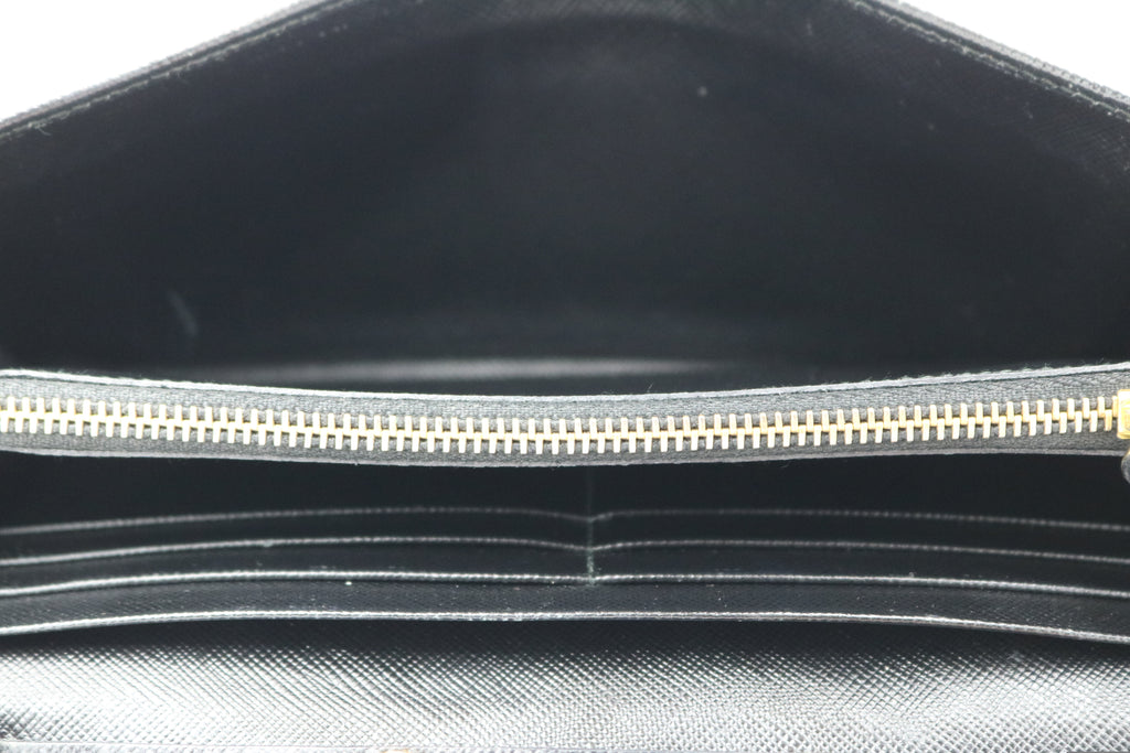Prada Wallet on Chain - Black Saffiano leather