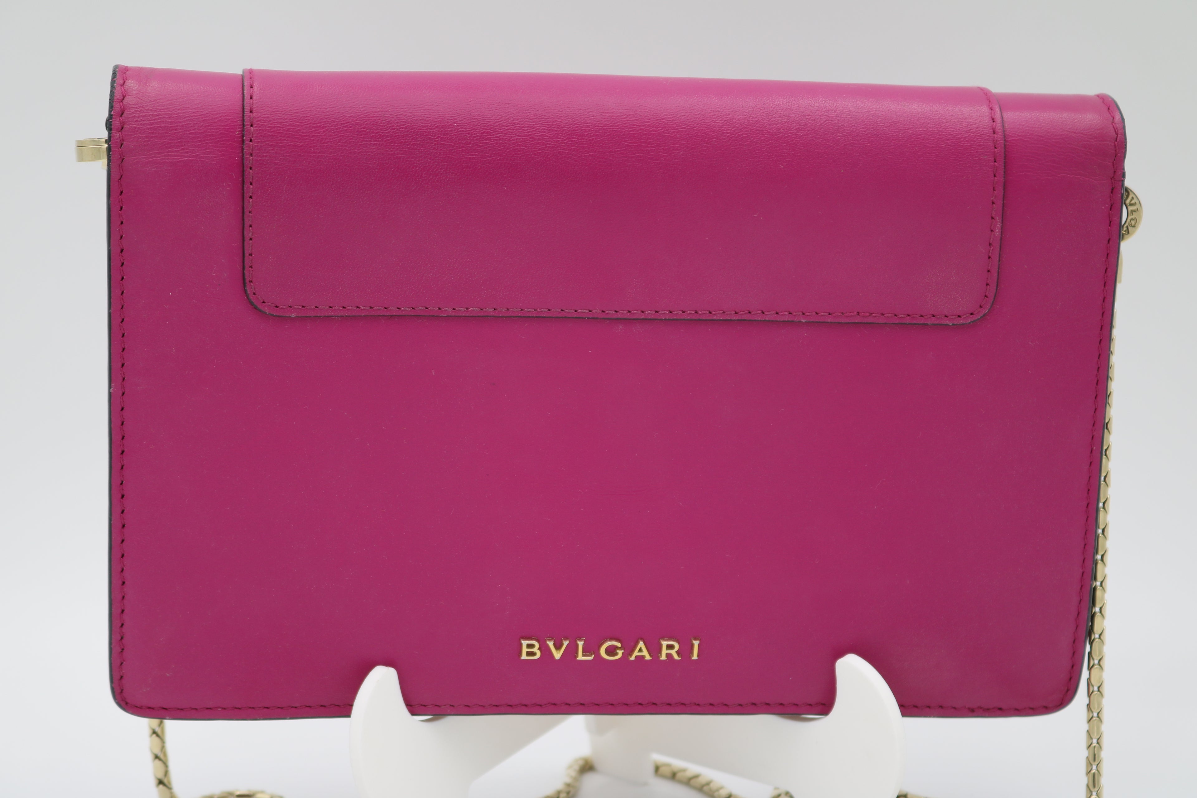 Bvlgari Wallet on Chain- Leather Serpenti Pink