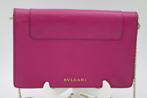 Bvlgari Wallet on Chain- Leather Serpenti Pink